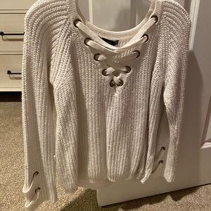 Super cute white sweater from iris